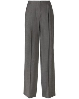Fendi Wide-Leg Pleated Pants - Gray