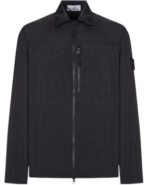 Stone Island Long-Sleeved Casual Jacket - Blue