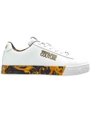 Versace Jeans Couture Couture Barocco Printed Low-Top Trainers - White