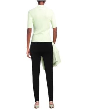 Max Mara Solid Colour Lightweight Knit Leggings - White