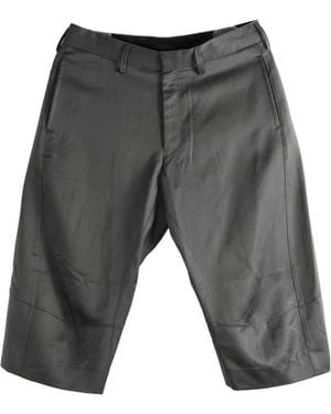 Omar Afridi Panelled Wool Shorts - Grey
