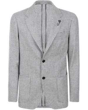 Lardini Single-Breasted Tailored Blazer - Gray