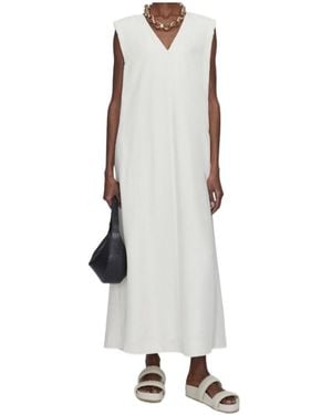 JOSEPH Vassad V-Neck Sleeveless Midi Dress - White