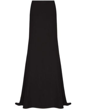 Valentino Crepe High-Rise Maxi Skirt - Black