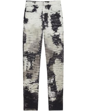 Givenchy Distressed Slim-Fit Jeans - Grey