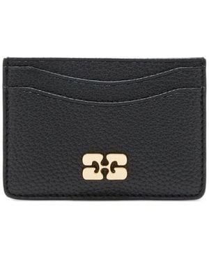 Ganni Logo Engraved Card Holder - Black
