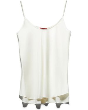 MAX&Co. Silk-Satin Top - White