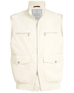 Brunello Cucinelli Bonded Padded Gilet - White