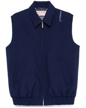 Marni Virgin Wool Gilet - Blue