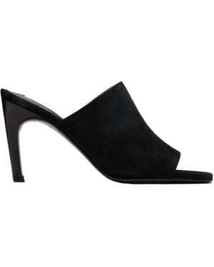 TOTEME Totême Square Toe Velour Mules - Black