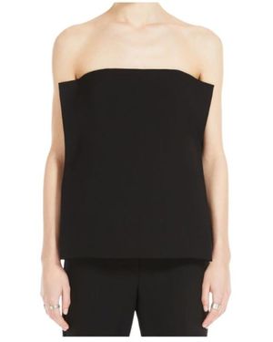 Sportmax Zip Detailed Sleeveless Top - Black