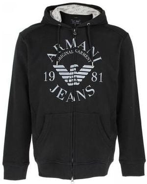 Armani Jeans Hooded Hoodie - Black
