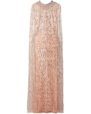 Jenny Packham Blush Sequin Maxi Dress - Pink