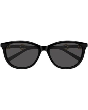 Gucci Eyewear Oval Frame Sunglasses - Black