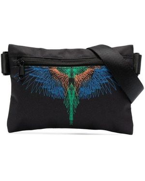 Marcelo Burlon Wings Printed Waist Bag - Black