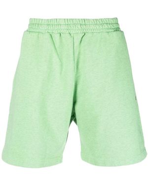MSGM Logo Embroidered Shorts - Green