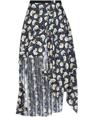 Chloé Floral Print Midi Skirt - White