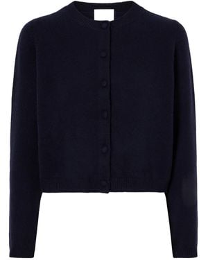 Allude Casual Cropped Cardigan - Blue