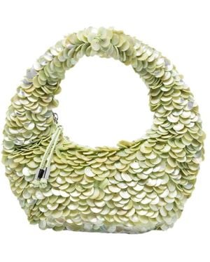 STAUD Reef Sequin-Embellished Tote Bag - Green