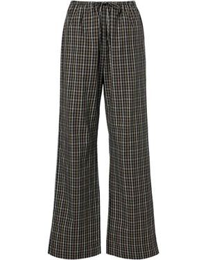 Rohe Plaid Casual Trousers - Grey