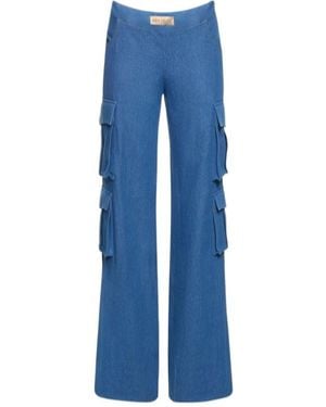 AYA MUSE Workwear Casual Trousers - Blue