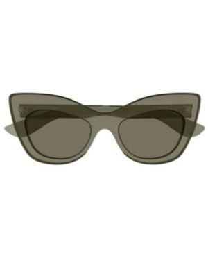 McQueen Eyewear Cat Eye Frame Sunglasses - Green