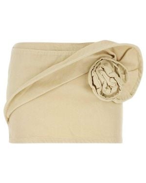 Magda Butrym Floral Patch Mini Skirt - Natural