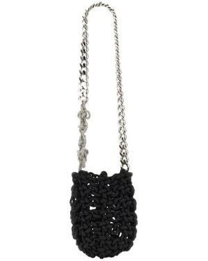 Kara Knot Chain Crossbody Bag - White