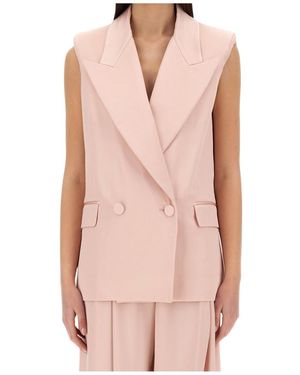Nina Ricci Double Breasted Vest Jacket - Pink