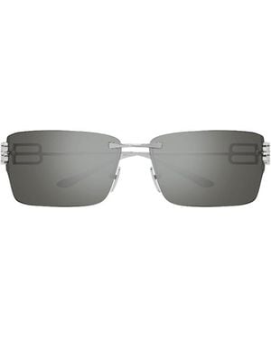 Balenciaga Eyewear Rectangle Frame Sunglasses - White