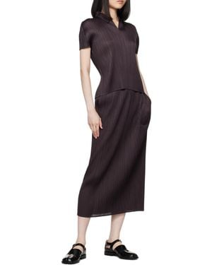 Pleats Please Issey Miyake Monthly Colors April Midi Skirt - Multicolor