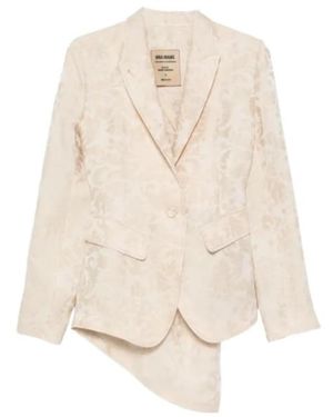 Uma Wang Kylie's Asymmetrical Suit Jacket - Natural