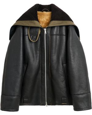 Our Legacy Hooded Shearling Jacket - Black