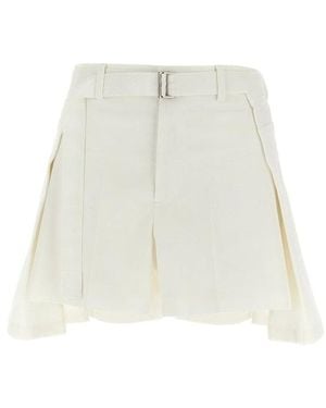 Sacai Wool Insert Shorts - White