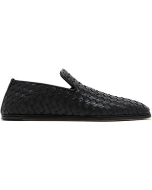 Bottega Veneta Square-Toe Casual Shoes - Black