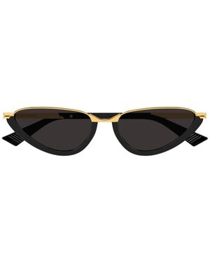 Bottega Veneta Eyewear Classic Cat Eye Sunglasses - Black