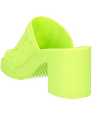 DIESEL Minimalist Leather Sandals - Green