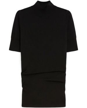 Sportmax Short-Sleeved Wool Jumper - Black