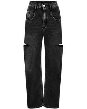 Maison Margiela Belt-Lined Denim Trousers - Black