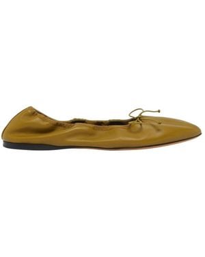 The Row Awar Flat Ballet Shoes - Yellow