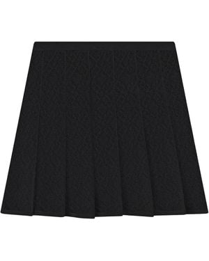 Givenchy Monogram 72 Jacquard Pleated Mini Skirt - Black