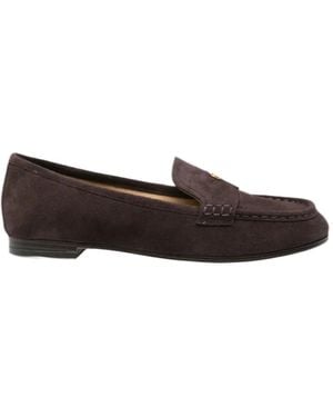 Michael Kors Jennings Logo-Plaque Suede Loafers - Brown