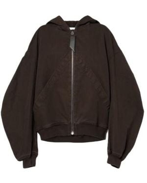 The Attico Cotton Gabardine Bomber Jacket - Black