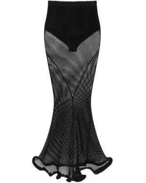 Givenchy Midi Kickback Skirt - Black