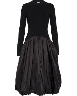 Jonathan Simkhai Kenlie Taffeta-Trimmed Midi Dress - Black