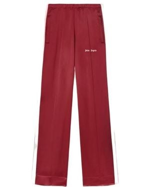 Palm Angels Logo Fluid Track Trousers - Red