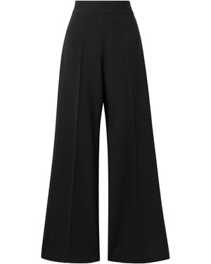 Carolina Herrera Diane Wool Blend Wide-Leg Trousers - Black