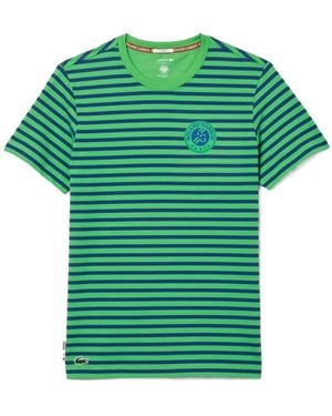 Lacoste Greennavy Horizontalstripe Shortsleeve Tshirt