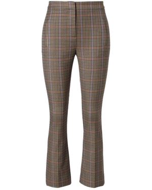 Veronica Beard Arte Checked Slim Trousers - Grey
