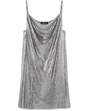 Versace Medusa Metal Mesh Mini Dress - Grey